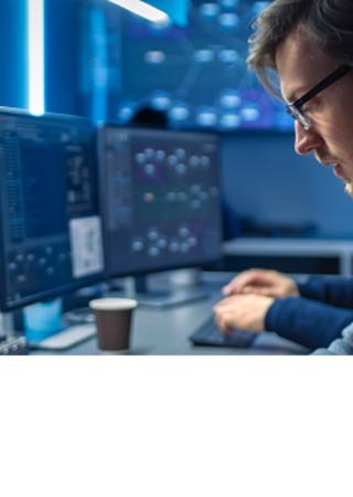 Man working on computer